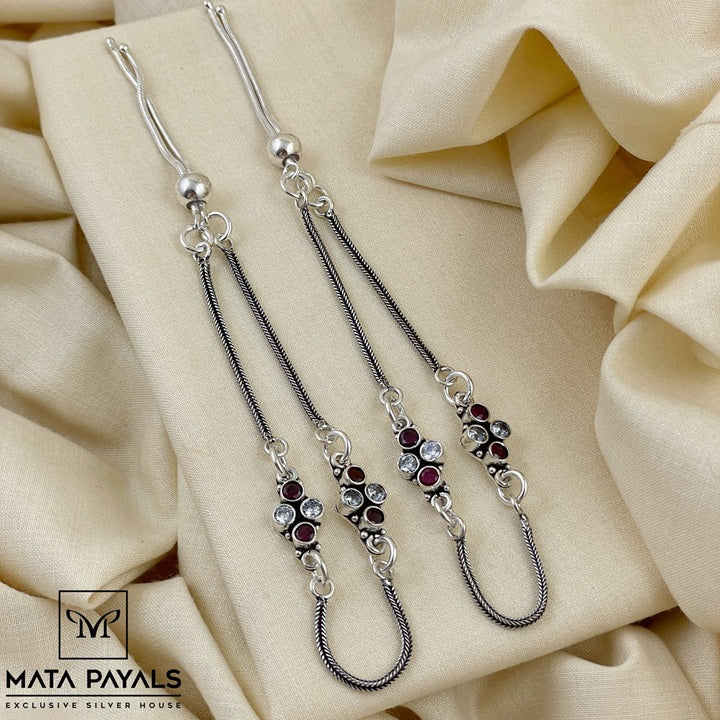 Stylish Cut Stone Anklet