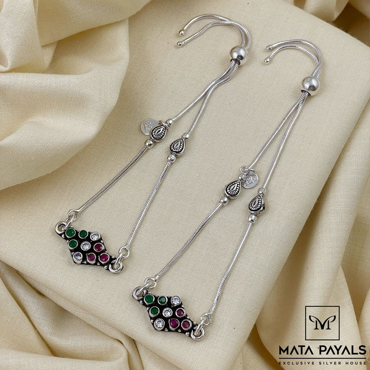 Gleaming Cut Stone Anklet