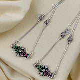 Gleaming Cut Stone Anklet