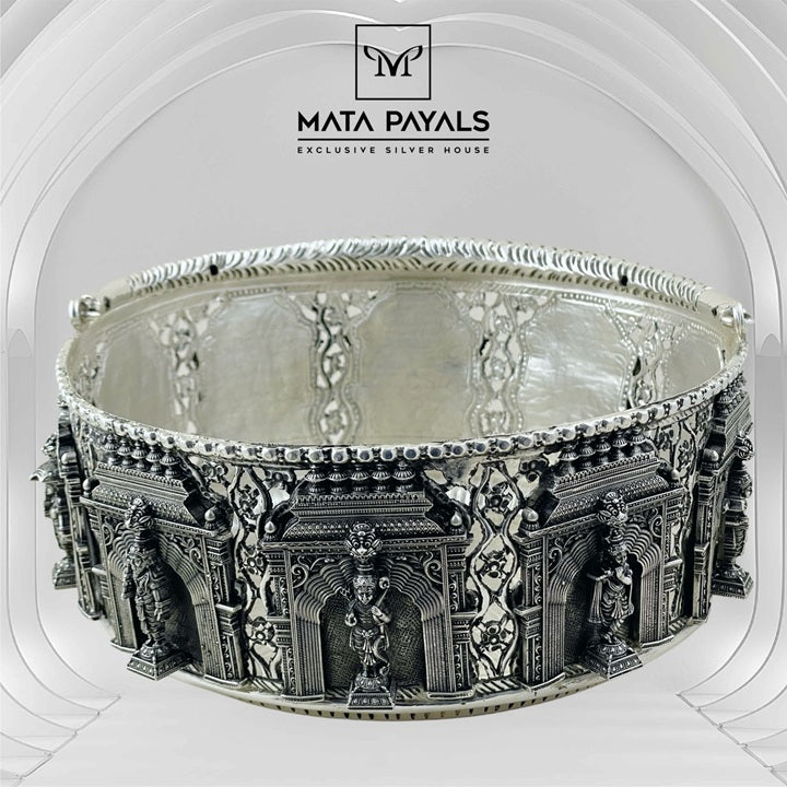 Oxidised Vishnu Avatar Flower Basket