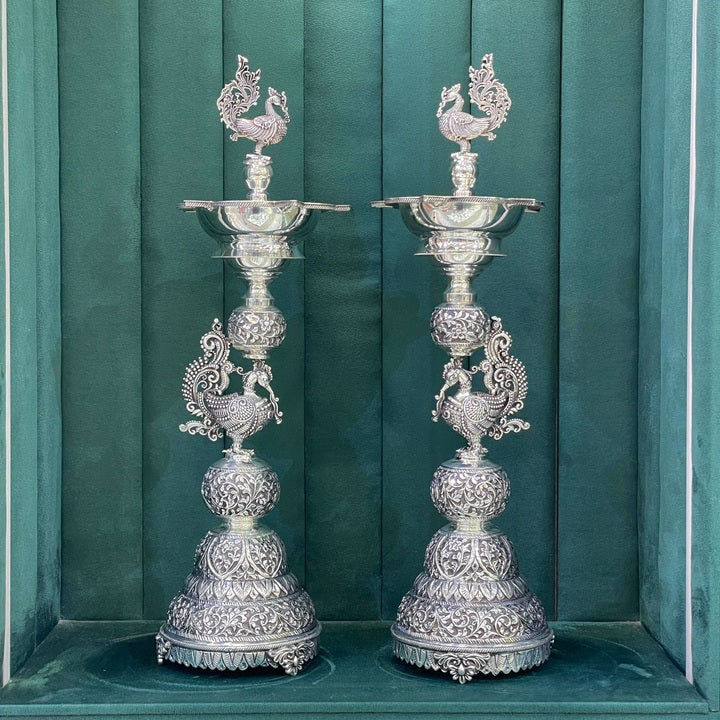 Oxidised Mayura Deepa