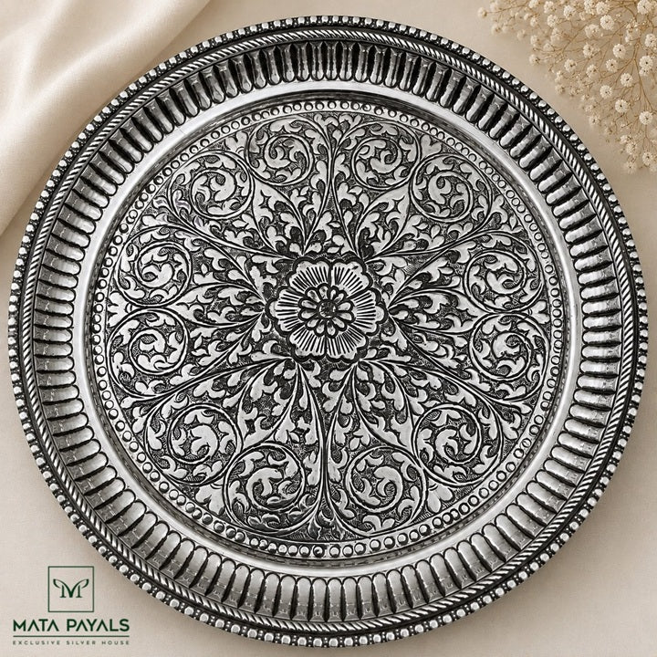 Heritage Oxidised Aarthi Plate
