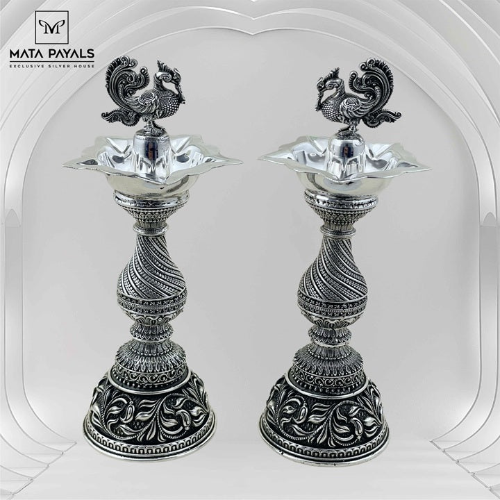 Oxidised Mayura Deepa