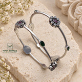 Elegant Cut Stone Bangle