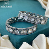 Gorgeous Oxidised Moissanite Bangle