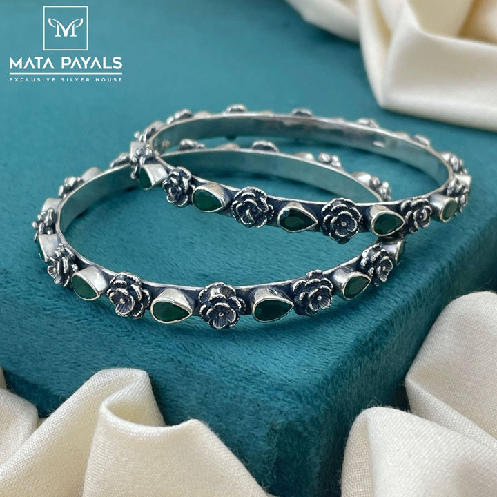 Green Rose Bangle