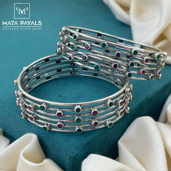 Colourful Cut Stone Bangle