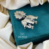 Elephant Kundan Brooch