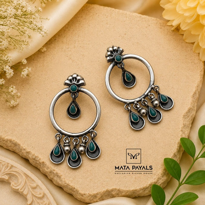 Classic Oxidised Chandbali
