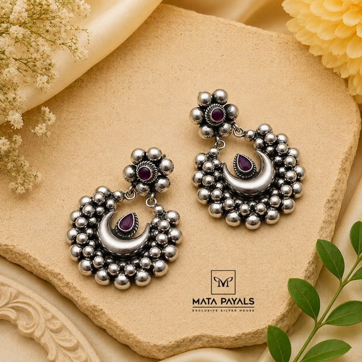 Special Oxidised Chandbali