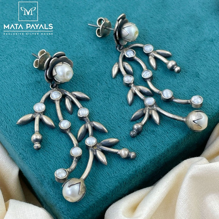 Oxidised Beads Chandbali