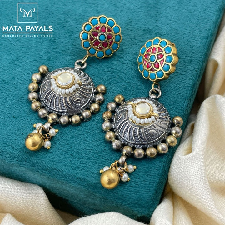 Turquoise Kundan Floral