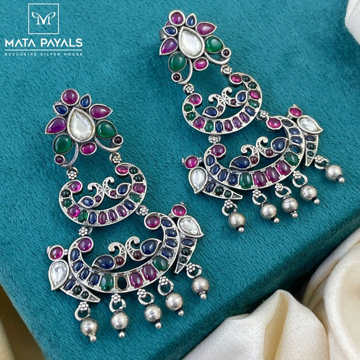 Morni Vibrant Oxidised Chandbali