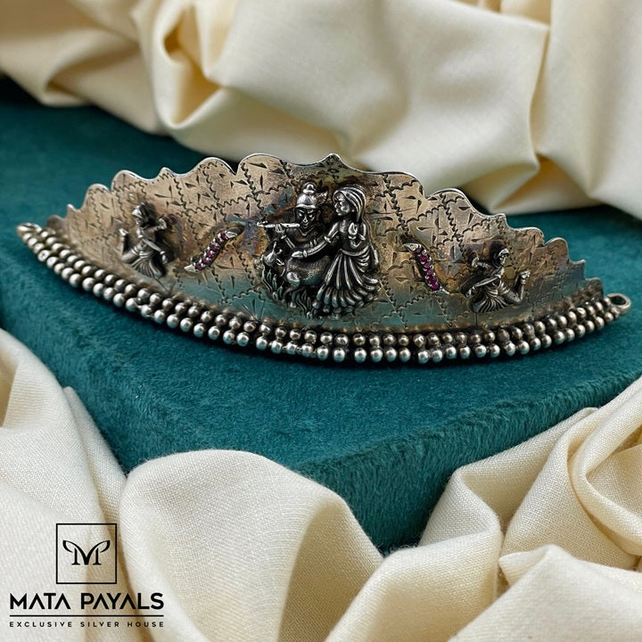 Radha Krishna Leela Oxidised Choker