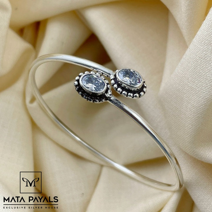 Dazzling White Stone Kada