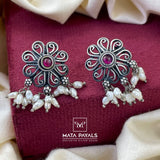 Oxidised Temple Stud