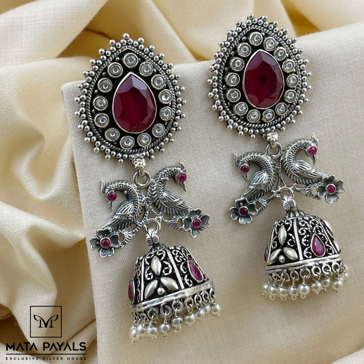 Excellent Dark Pink Jumka