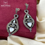 Pretty Floral Marcasite Hanging
