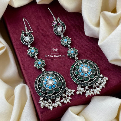 Delightful Oxidised Chandbali