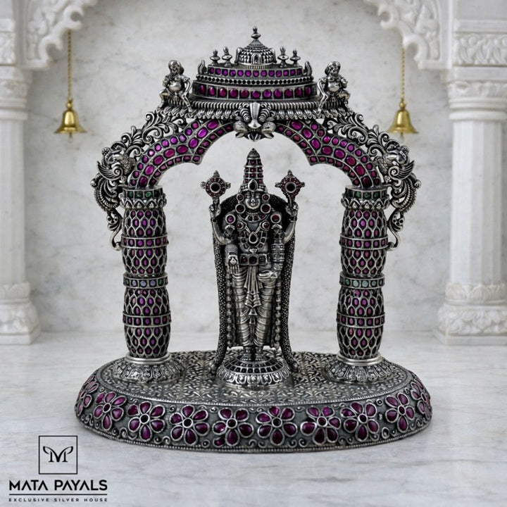 Oxidised Tirupati Balaji Idol