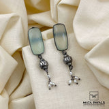 Unique Silver Oxidised Earring