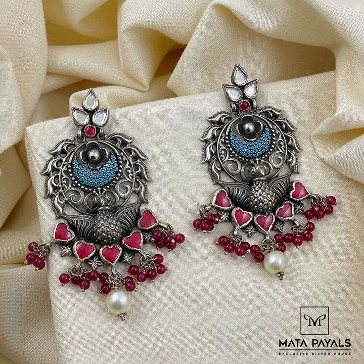 Sawan Mayur Kundan Chandbali