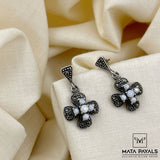 Blossomy Marcasite Pearl Earring