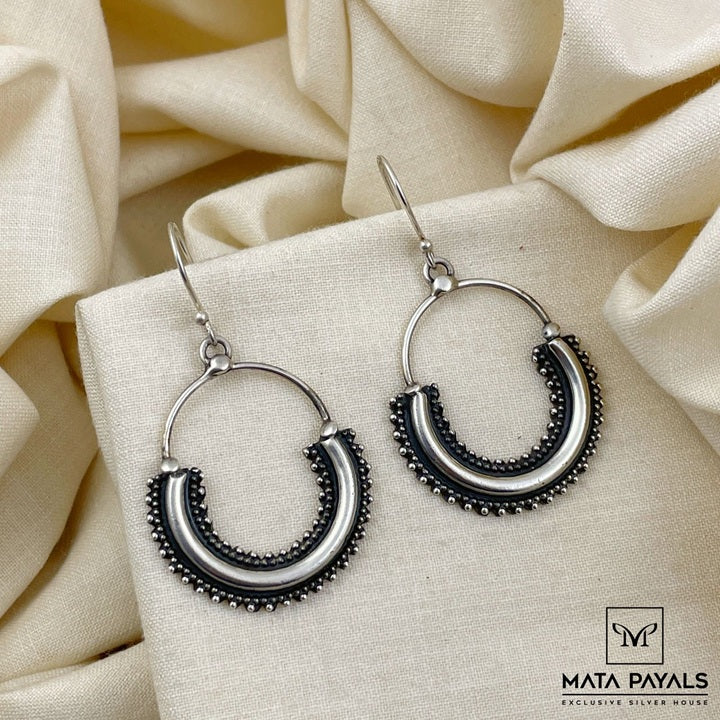 Majestic Rawa Work Oxidised Earring