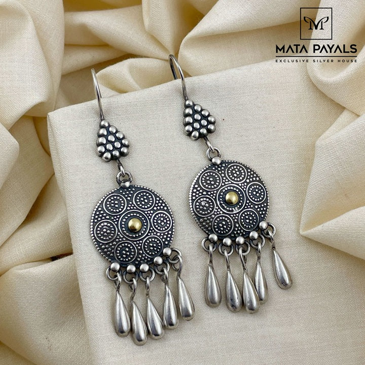 Tribal Oxidised Silver ChandbaliS