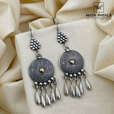 Tribal Oxidised Silver ChandbaliS