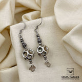 Enticing Oxidised Silver Earring