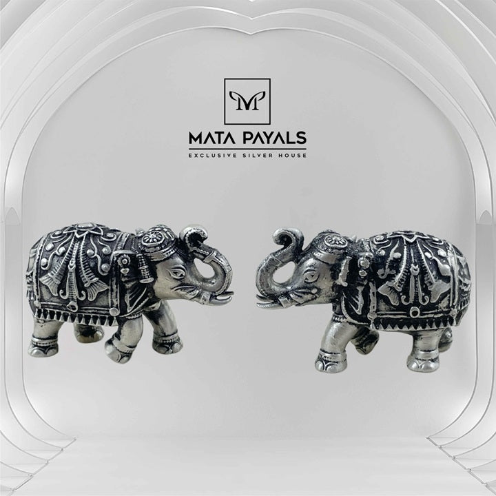Oxidised Elephant Idol