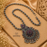Alluring Oxidised Floral Long Hara