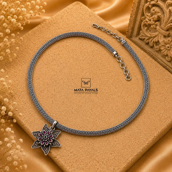 Star Oxidised Necklace