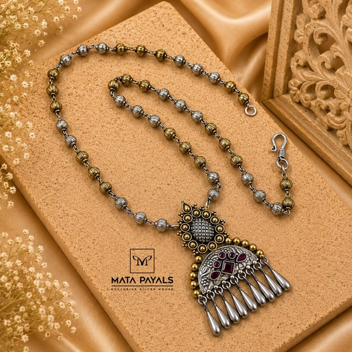 Dual Tone Silver Long Hara