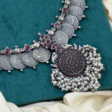 Kemp Mayur Kasu Oxidised Long Hara