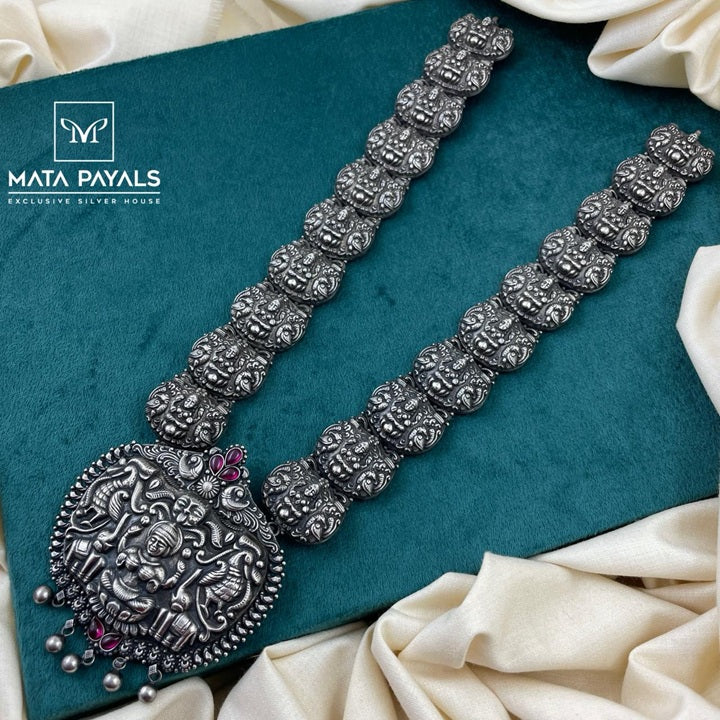 Gaja Lakshmi Oxidised Long Hara