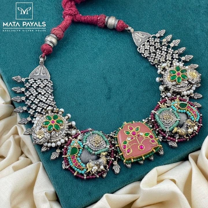 Quirky Dual Tone Necklace