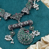 Mesmerizing Birdie Oxidised Necklace