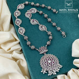 Mesmerizing Shanku Floral Oxidised Hara