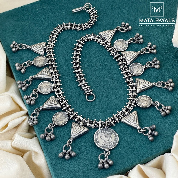 Victoria Dollar Oxidised Long Hara