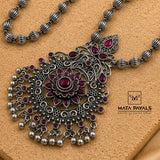 Alluring Oxidised Floral Long Hara