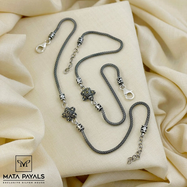Floral Marcasite Anklet