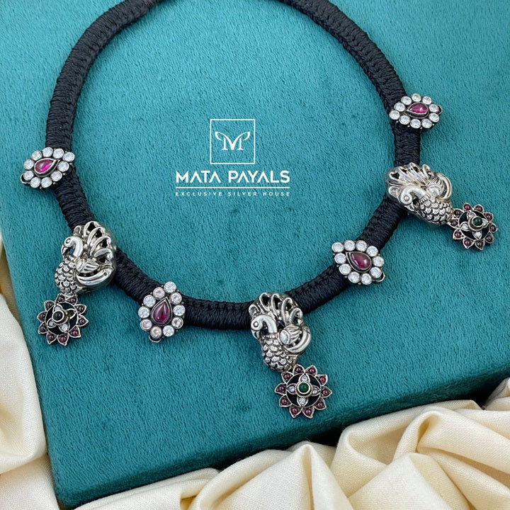 Floral Peacock Tread Necklace