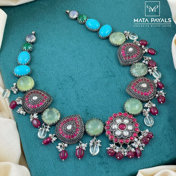 Ravishing Kundan Colourful Necklace