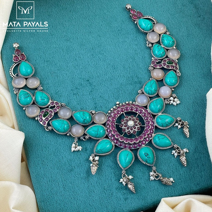 Oxidised Turquoise Necklace