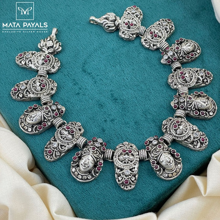 Majestic Tirumala Oxidised Necklace