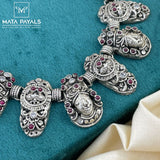 Majestic Tirumala Oxidised Necklace
