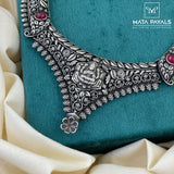 Oxidised Lakshmi Necklace