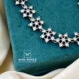 Zircon Floral Oxidised Necklace